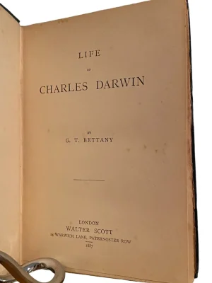 The Life of Charles Darwin Published in London 1887 First Edition