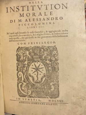 1575 Philosophy & Astronomy - Alessandro Piccolomini