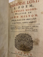 Paradise Lost by John Milton 1730 Vellum Binding