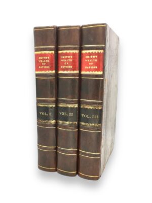 An Inquiry into the Nature and Causes of the Wealth of Nations by Adam Smith, 1812. Three Volumes.