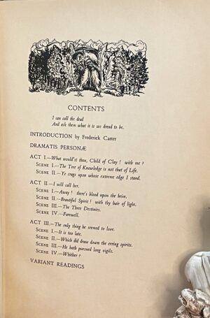 “Manfred: A Tragedy” by Lord Byron 1929 Signed & Illustrated by Frederick Carter #25/30 copies bound in full vellum