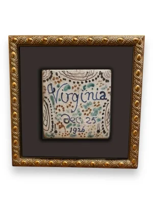 Ceramic Tile made by Vanessa Bell, Virginia Woolf’s sister