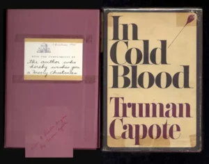 In Cold Blood by Capote Truman, Signed 1st Edition Presentation Copy