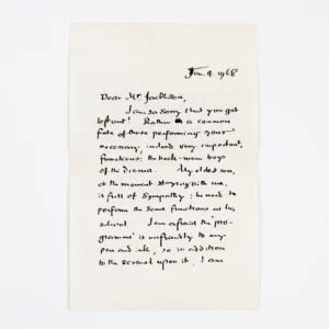 PRODUCTION OF THE HOBBIT | JAN 4TH 1968, ORIGINAL TOLKIEN LETTER, HANDWRITTEN AND SIGNED.