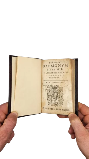 1581 Demonology First Aldine Edition De Natura Daemonum by Giovanni Lorenzo d'Anania – Rare Demonology Treatise