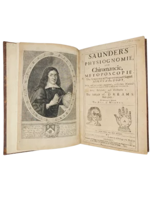 1671 Second Edition Physiognomie and Chiromancie by Richard Saunders – Illustrated Occult Work with Provenance