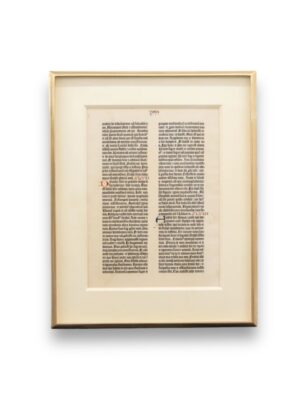 LEAF FROM THE GUTENBERG BIBLE | 1450 - 1455, A FINE LEAF FROM THE FIRST PRINTED WESTERN BOOK.