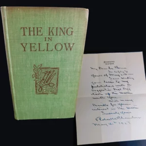 Robert Chambers ~ The King in Yellow ~ 1895 1st Edition & Manuscript Letter Signed