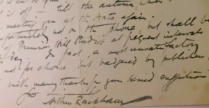 Famed British Illustrator Arthur Rackham, Autograph Letter Signed, August 1920