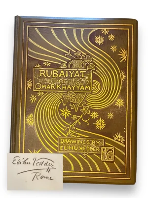 Association Review Copy Rubiayat of Omar Khayyam 1886 Signed by Elihu Vedder