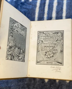 Association Review Copy Rubiayat of Omar Khayyam 1886 Signed by Elihu Vedder