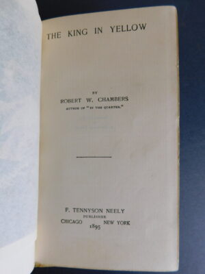 Robert Chambers ~ The King in Yellow ~ 1895 1st Edition & Manuscript Letter Signed