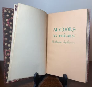 Alcools by Guillaume Apollinaire, Rare First Edition– 20 Hand-Lettered Poems with Signed Original Watercolors by Robert West