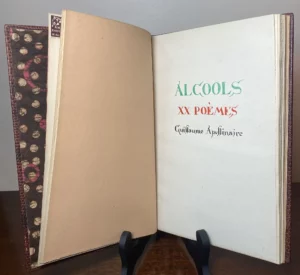 Alcools by Guillaume Apollinaire, Rare First Edition– 20 Hand-Lettered Poems with Signed Original Watercolors by Robert West