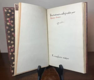 Alcools by Guillaume Apollinaire, Rare First Edition– 20 Hand-Lettered Poems with Signed Original Watercolors by Robert West