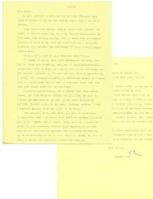 6 Original Typed Letters Sydney Omarr to Henry Miller, 1965 - 1977