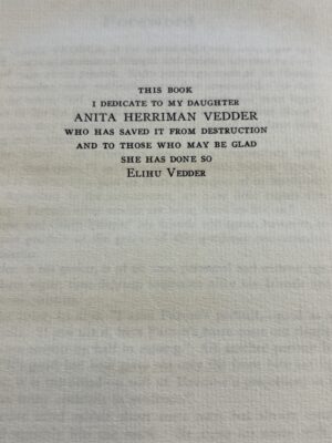 Doubt And Other Things by Elihu Vedder: Presentation Copy Inscribed by the Publisher Porter Sargent, 1922.