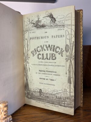 The Posthumous Papers of the Pickwick Club by Charles Dickens COMPLETE TRUE FIRST FINELY BOUND FEATURING ALL 43 PLATES