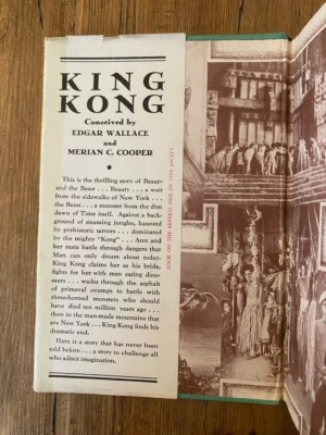 King Kong | 1932, First Edition with Rare Original Dust Jacket, By Edgar Wallace & Merian Cooper, Delos W. Lovelace