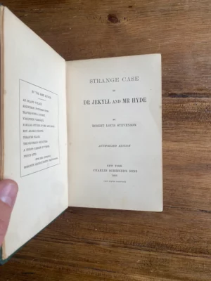 Strange Case of Dr Jekyll and Mr Hyde | 1886, True First Edition, by Robert Louis Stevenson