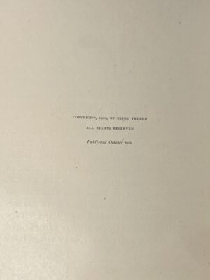 The Digressions of V by Elihu Vedder. Signed & Numbered Edition, 1910. Association Copy, Two Volume Set.