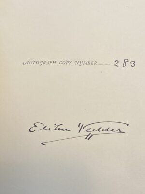 The Digressions of V by Elihu Vedder. Signed & Numbered Edition, 1910. Association Copy, Two Volume Set.