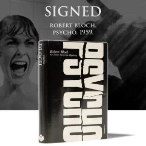 Psycho | 1959, Excellent First Edition, Signed by the Author, Robert Bloch, Rare.