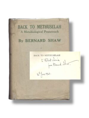 Signed Back To Methuselah by Bernard Shaw First Edition