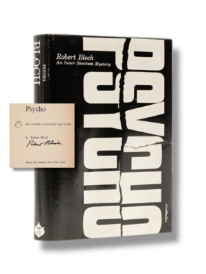 Psycho | 1959, Excellent First Edition, Signed by the Author, Robert Bloch, Rare.