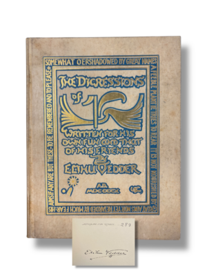 The Digressions of V by Elihu Vedder. Signed & Numbered Edition, 1910. Association Copy, Two Volume Set.