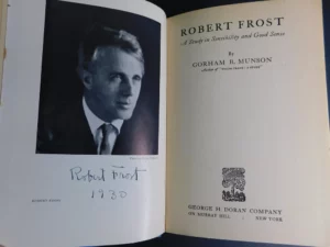 Robert Frost Autograph Letter (ALS) & Signed Book Regarding Gorham Munson