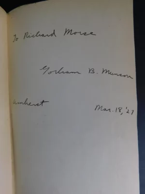 Robert Frost Autograph Letter (ALS) & Signed Book Regarding Gorham Munson