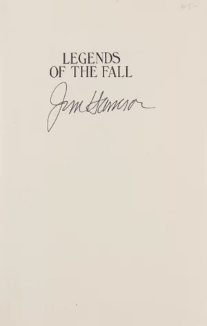 Signed Legends of the Fall by Jim Harrison~ 1979 First Edition/Printing