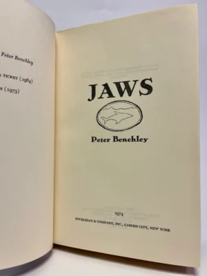 Jaws by Peter Benchley - First Edition, 1st Printing , 1974