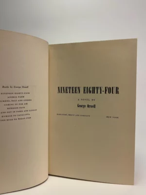 Nineteen Eighty-Four (1984) by George Orwell: First American Edition, 1949