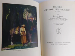 Riders of the Purple Sage ~ 1912 SIGNED 1st Printing & 1921 Anniversary Edition