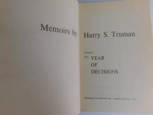 Signed Memoirs by Harry S. Truman, 1955/56 First Editions