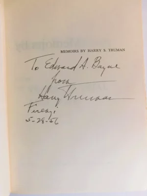 Signed Memoirs by Harry S. Truman, 1955/56 First Editions