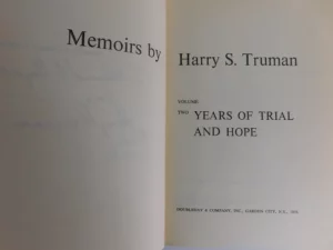 Signed Memoirs by Harry S. Truman, 1955/56 First Editions