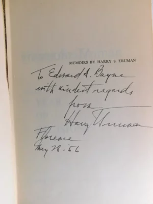 Signed Memoirs by Harry S. Truman, 1955/56 First Editions