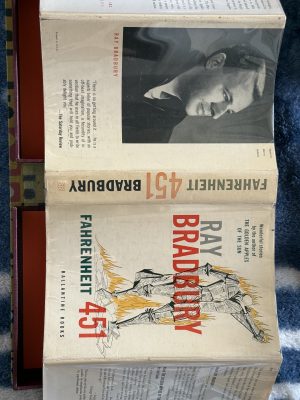 Fahrenheit 451 by Ray Bradbury Fine First Printing Inscribed by Bradbury and illustrator Mugnaini