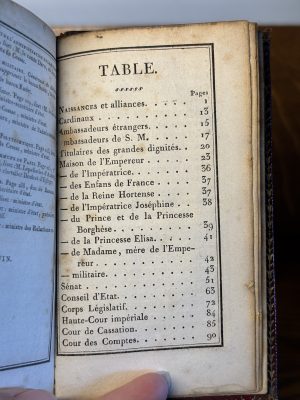 Napoleon's Almanac: Almanach de la Cour. 1814.