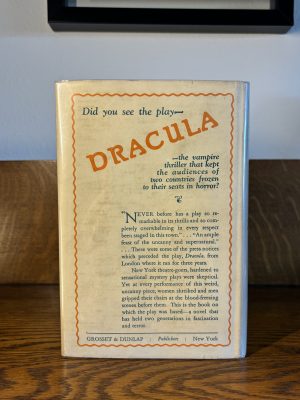 Dracula By Bram Stoker, First Photoplay Edition 1927.