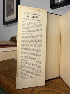 A Farewell to Arms by Ernest Hemingway. First Edition 1929.